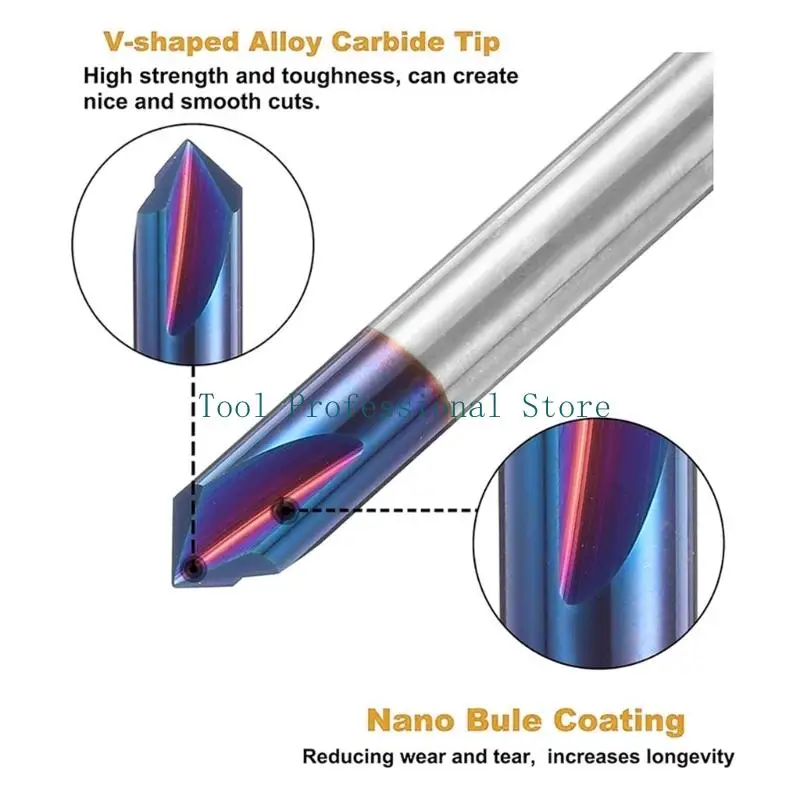 57QF Professional 15/30/45/60/90 Degree V Grooved Chamfering Router Bit 1/4inch Shank
57QF Professional 15/30/45/60/90 Degree V Grooved Chamfering Router Bit 1/4inch Shank