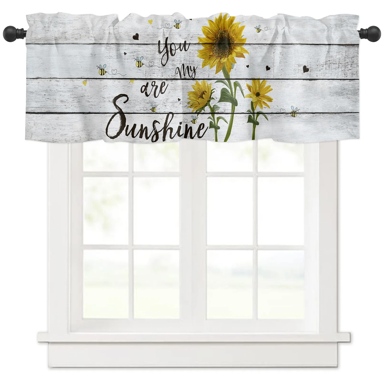 ZEDLIYU Valances for Windows Kitchen Living Room Small Window Valance Sunflowers You Are My Sunshine 1 Panel, 54 x 18 Inch
ZEDLIYU Valances for Windows Kitchen Living Room Small Window Valance Sunflowers You Are My Sunshine 1 Panel, 54 x 18 Inch