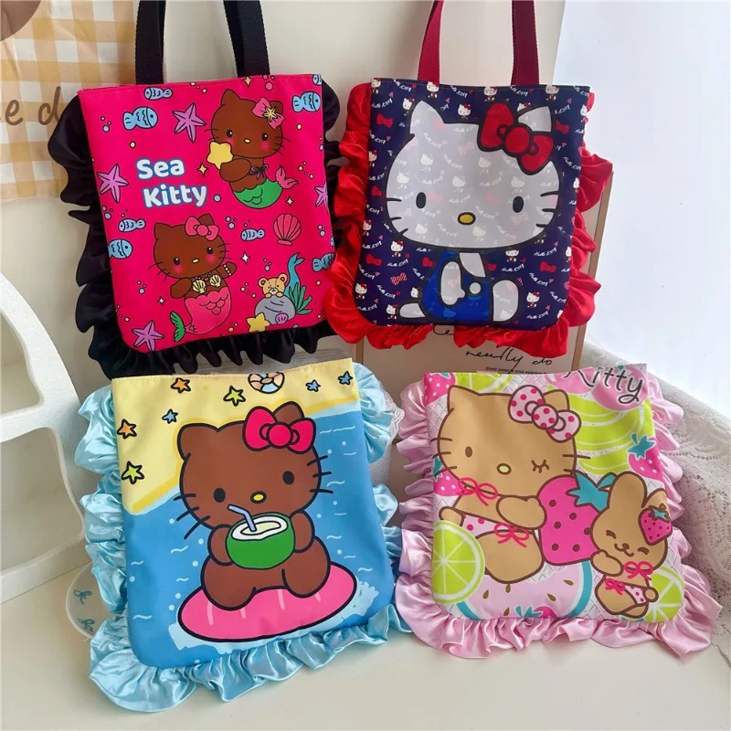 Hello Kitty Handbag Cute Cartoon Women Products Pleated Lace Large Capacity Mobile Phone Headphone Storage Girl Gift Wholesale
Hello Kitty Handbag Cute Cartoon Women Products Pleated Lace Large Capacity Mobile Phone Headphone Storage Girl Gift Wholesale