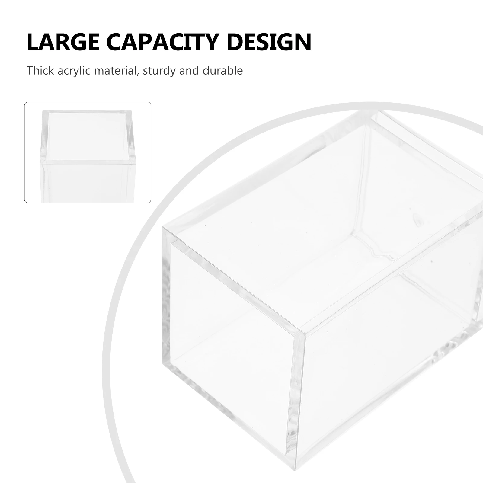 2pcs Acrylic Pen Holder Transparent Storage Box Desktop Organizer Stationery Container Makeup Brush Holder Multifunctional
2pcs Acrylic Pen Holder Transparent Storage Box Desktop Organizer Stationery Container Makeup Brush Holder Multifunctional