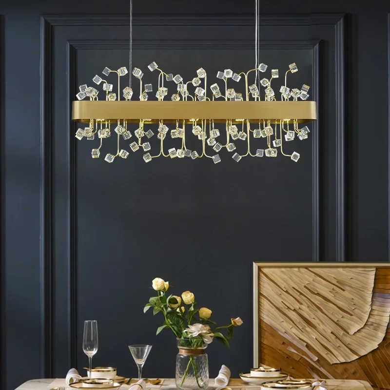 Living Room Luxury Simple Nordic Bedroom European American Crystal Ceiling Lamp Indoor Lighting Fixture Hanging Pendant
Living Room Luxury Simple Nordic Bedroom European American Crystal Ceiling Lamp Indoor Lighting Fixture Hanging Pendant
