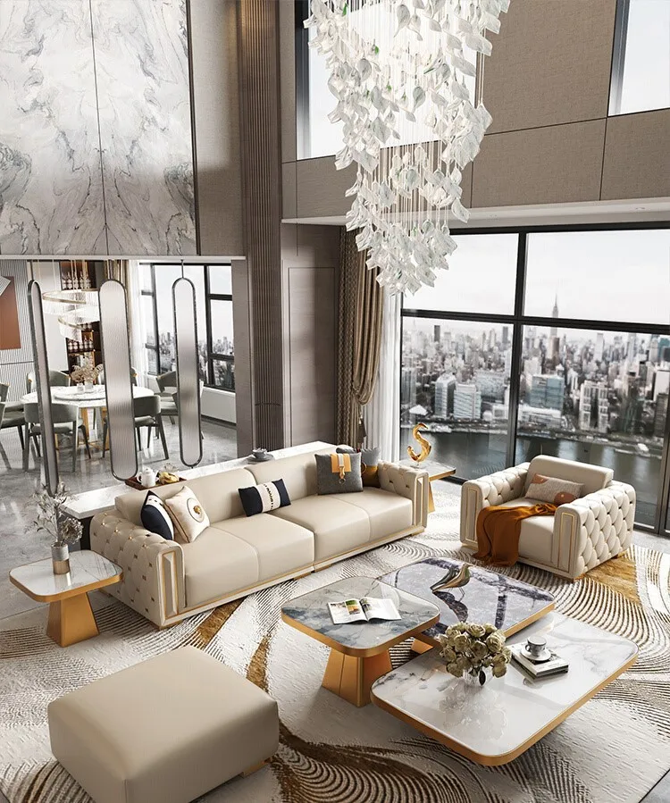 Italian luxury sofa American high-end villa living room postmodern furniture sofa combination
Italian luxury sofa American high-end villa living room postmodern furniture sofa combination