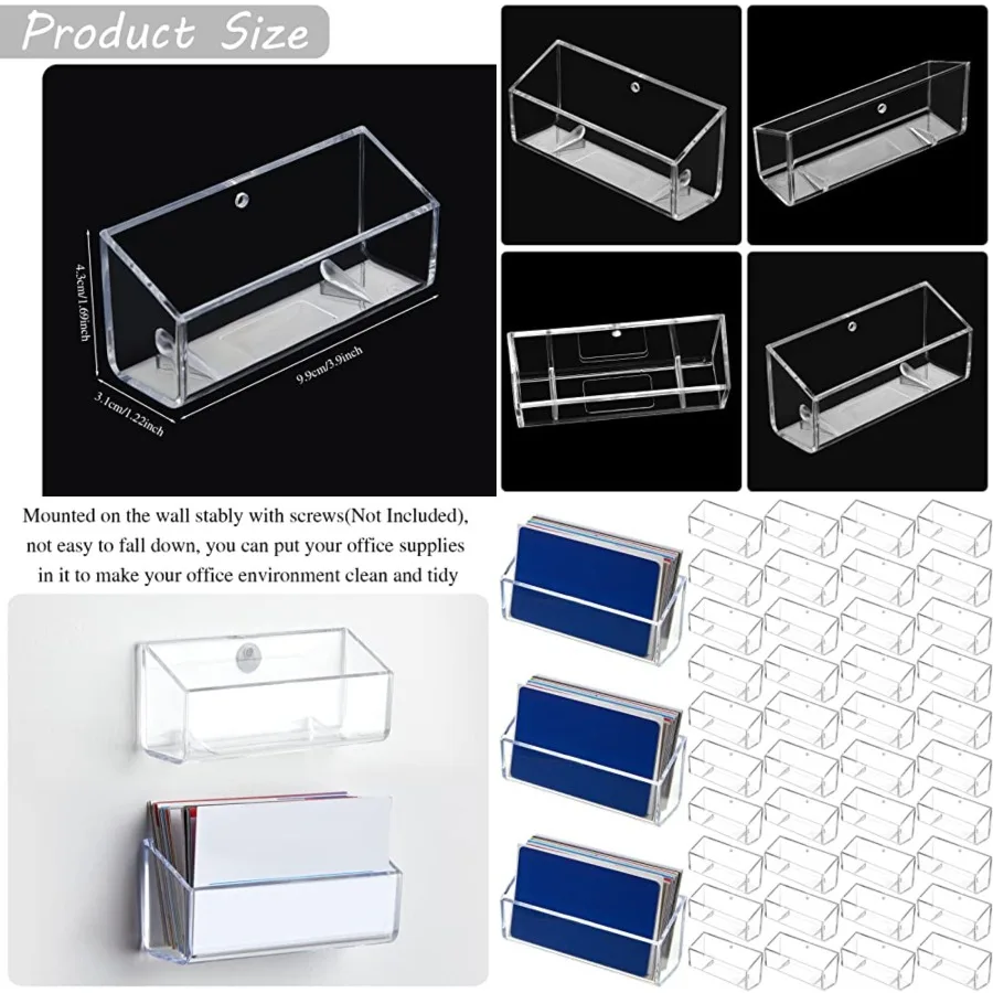 64 Pack Business Card Holder Business Card Stand Holder Stand Clear Postcard Display for Home Office Desk Table Hanging
64 Pack Business Card Holder Business Card Stand Holder Stand Clear Postcard Display for Home Office Desk Table Hanging