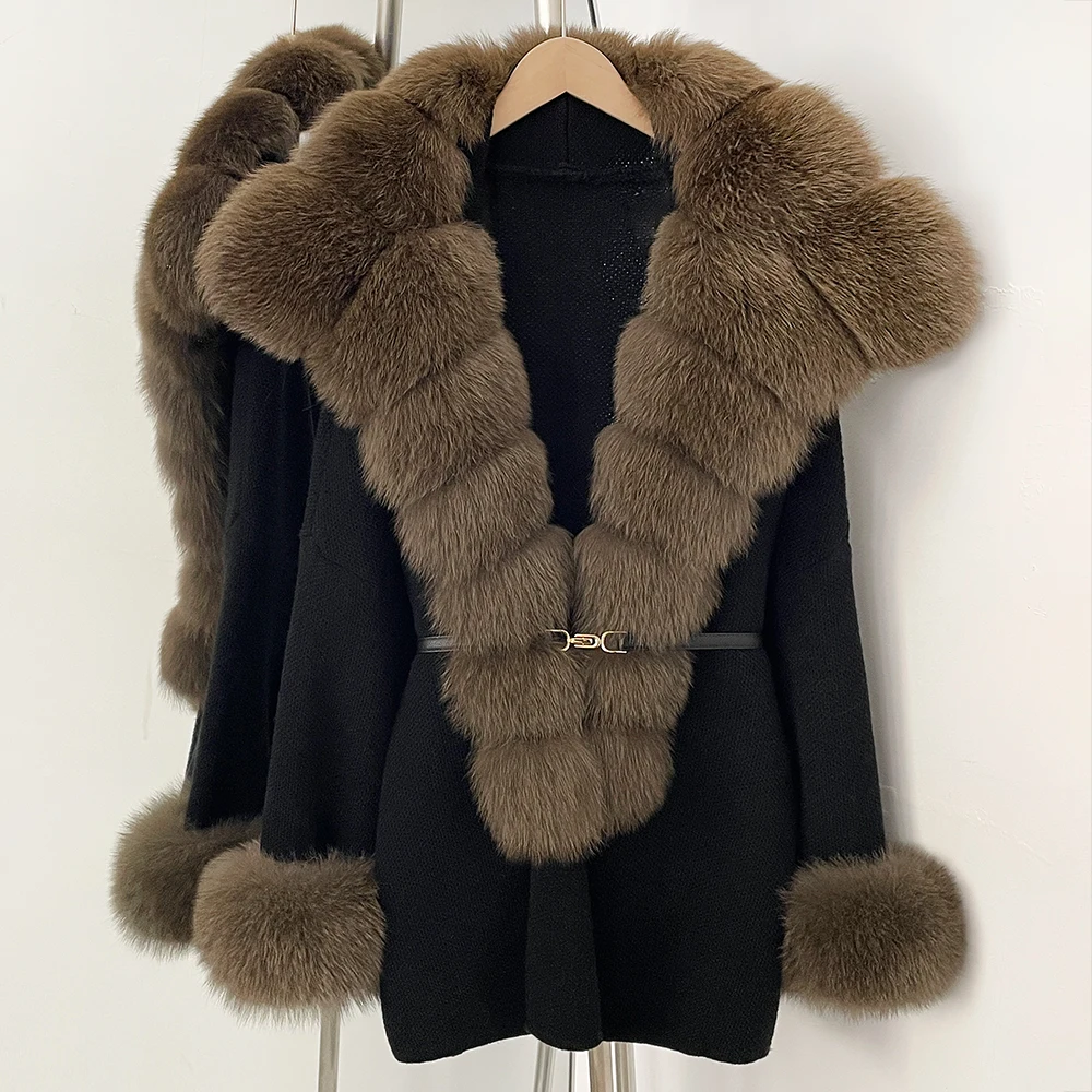 OFTBUY Women's Oversize Sweater Winter Fur Coat Knit Coat Real Fox Fur Jacket Cardigan for Women Knitted Jacket with Fur Jacket
OFTBUY Women's Oversize Sweater Winter Fur Coat Knit Coat Real Fox Fur Jacket Cardigan for Women Knitted Jacket with Fur Jacket