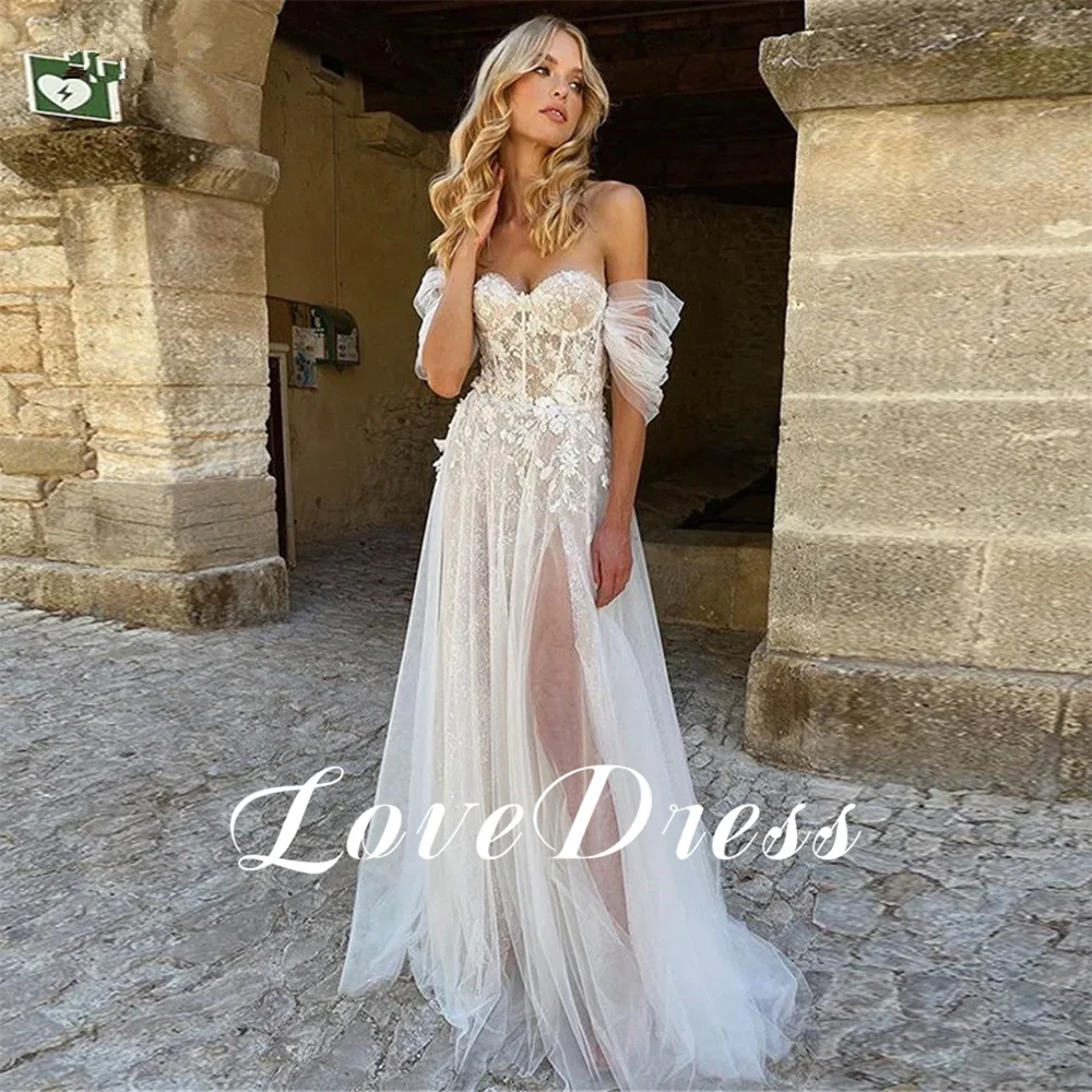 LoveDress Beach Tulle Off The Shoulder Wedding Dresses Modern Sweetheart A-Line Bridal Gowns Pleated Sleeves Illusion Summer
LoveDress Beach Tulle Off The Shoulder Wedding Dresses Modern Sweetheart A-Line Bridal Gowns Pleated Sleeves Illusion Summer