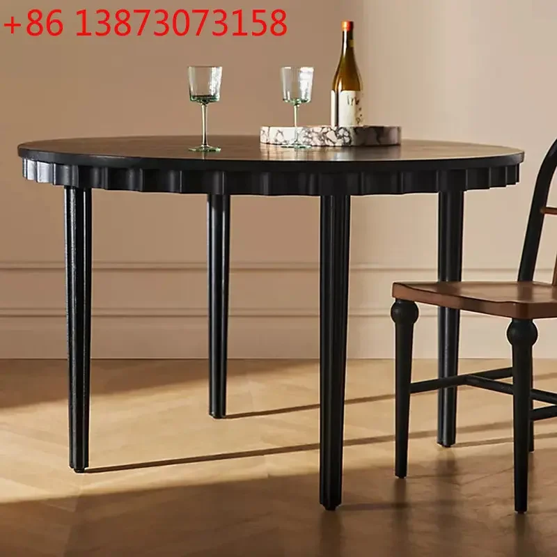 American retro solid wood round medieval small apartment Nordic simple modern home dining table
American retro solid wood round medieval small apartment Nordic simple modern home dining table