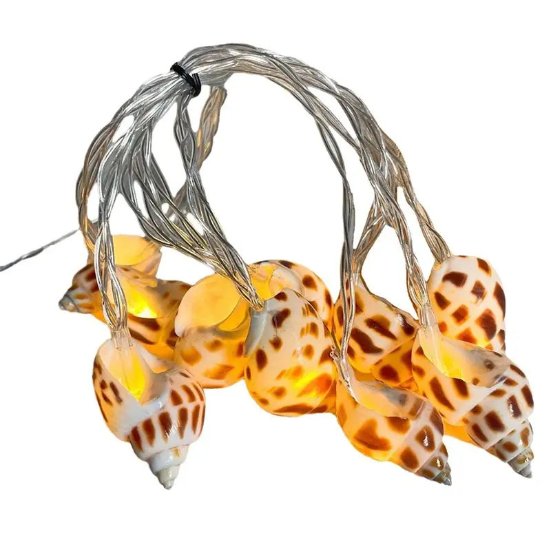 ABLK Beach Themed String Lights, LED Shells And Conches, Decorative Lights, Holiday Lights And Atmosphere Lights
