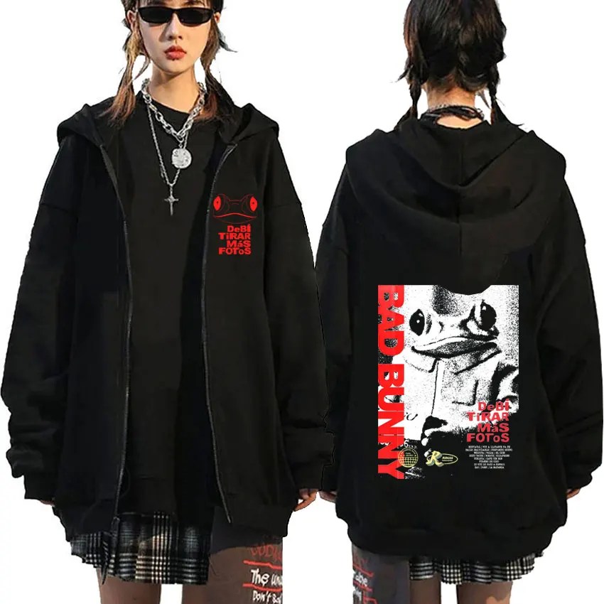 Rapper Bad Bunny Zipper Hoodie Debi Tirar Mas Fotos DTMF Merch Zip Up Jacket Coat Men Women Fashion Hip Hop Oversized Streetwear
Rapper Bad Bunny Zipper Hoodie Debi Tirar Mas Fotos DTMF Merch Zip Up Jacket Coat Men Women Fashion Hip Hop Oversized Streetwear