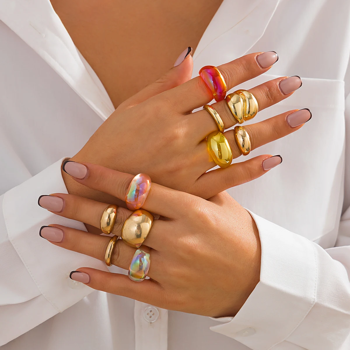 KunJoe 10Pcs/Set Hip Hop Colorful Acrylic Chunky Open Ring Suit for Women Punk Irregular Geometry Elliptical Ring Party Jewelry
KunJoe 10Pcs/Set Hip Hop Colorful Acrylic Chunky Open Ring Suit for Women Punk Irregular Geometry Elliptical Ring Party Jewelry