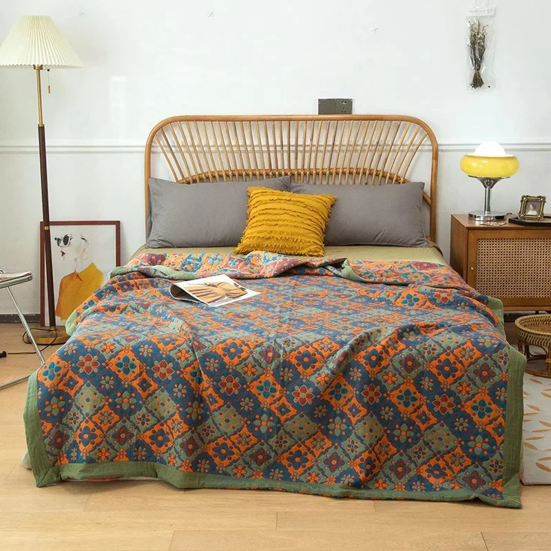 Vintage Jacquard Cotton Blanket Quilt 3-Ply Gauze Cover Blankets Breathable Bedspread Towel Blanket & Sofa Throw for All Seasons
Vintage Jacquard Cotton Blanket Quilt 3-Ply Gauze Cover Blankets Breathable Bedspread Towel Blanket & Sofa Throw for All Seasons