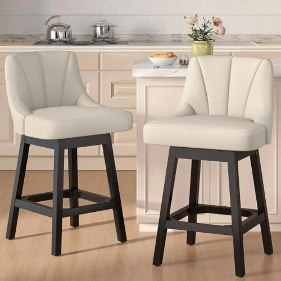 Swivel Bar Stools Set of 2, 26 Inch Counter Height Bar Stools with Backs, Modern Linen Fabric Extra Upholstered Barstools with
Swivel Bar Stools Set of 2, 26 Inch Counter Height Bar Stools with Backs, Modern Linen Fabric Extra Upholstered Barstools with