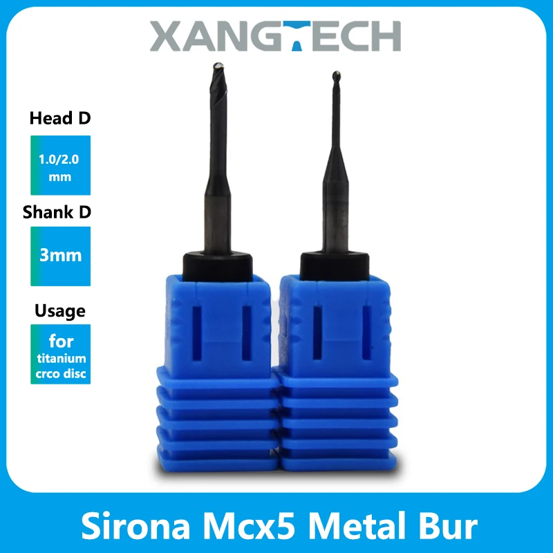 Sirona MCX5 Milling Cutters for Metal Dental Titanium/CrCo Grinding Burs Shank Diameter 3mm for Lab
Sirona MCX5 Milling Cutters for Metal Dental Titanium/CrCo Grinding Burs Shank Diameter 3mm for Lab