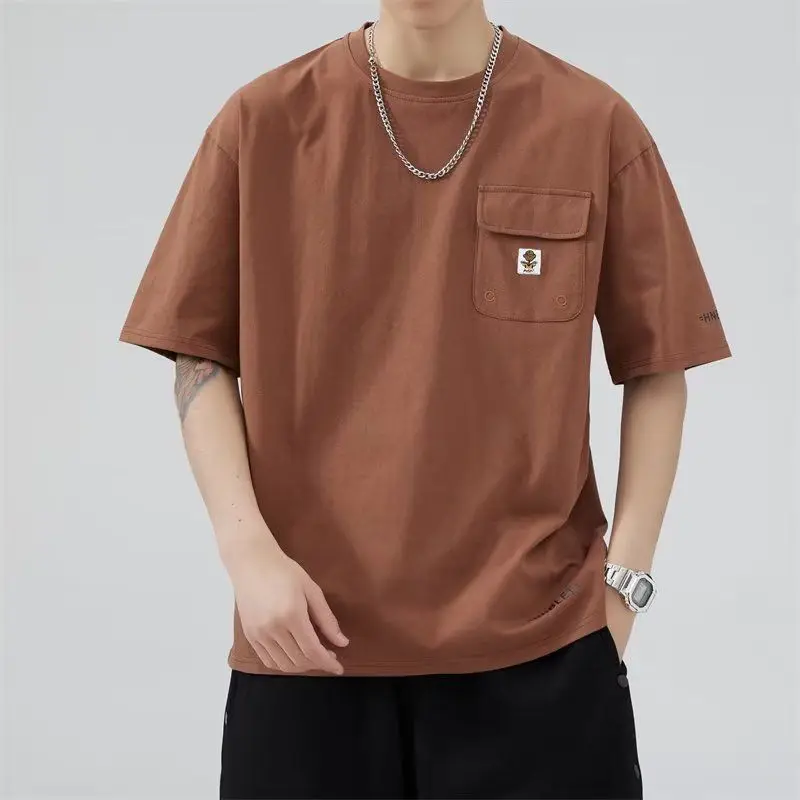 Japanese simple cotton T-shirt men short-sleeved summer trendy casual half-sleeved top Korean style retro loose round neck top
Japanese simple cotton T-shirt men short-sleeved summer trendy casual half-sleeved top Korean style retro loose round neck top