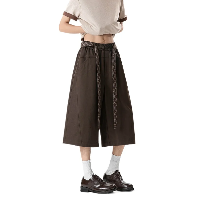 Unisex Capri Pants New Summer Fashion Casual Solid Color Trendiness Belt Street Style Shorts Streetwear Urban Shopping Men Women
Unisex Capri Pants New Summer Fashion Casual Solid Color Trendiness Belt Street Style Shorts Streetwear Urban Shopping Men Women