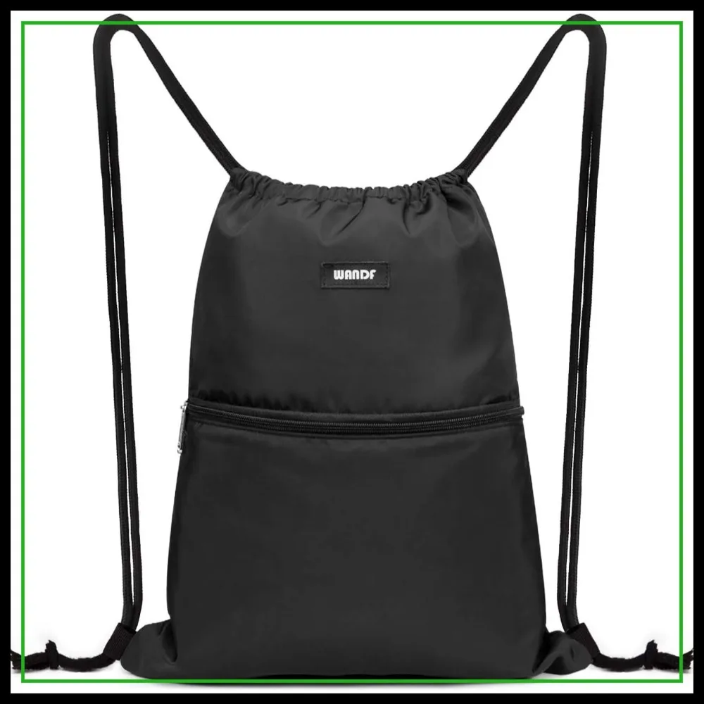 Drawstring Backpack String Bag Sackpack Cinch Water Resistant Nylon for Gym Shopping Sport Yoga Black
Drawstring Backpack String Bag Sackpack Cinch Water Resistant Nylon for Gym Shopping Sport Yoga Black