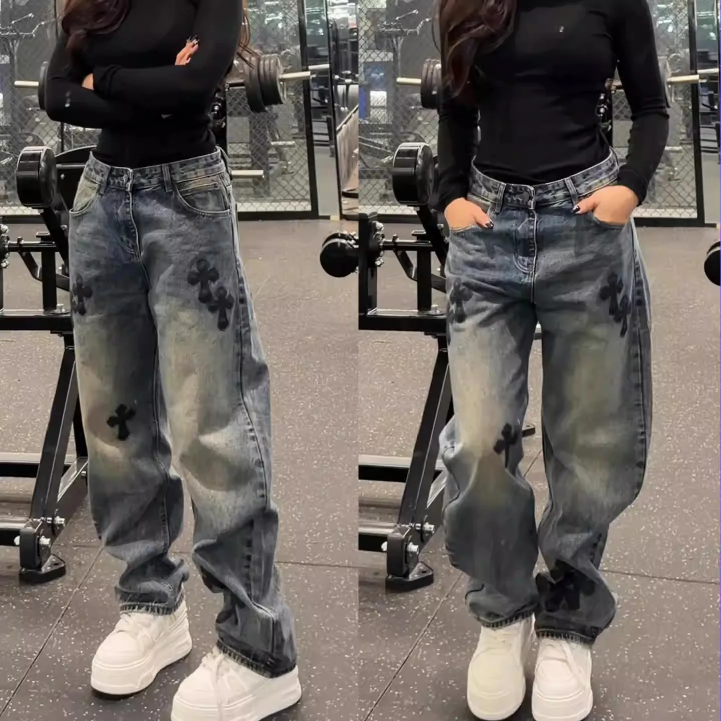 Summer Men's Casual Jeans Large Size 300 Pounds New Style American High Street Retro Cross Design Straight Leg Pants
Summer Men's Casual Jeans Large Size 300 Pounds New Style American High Street Retro Cross Design Straight Leg Pants