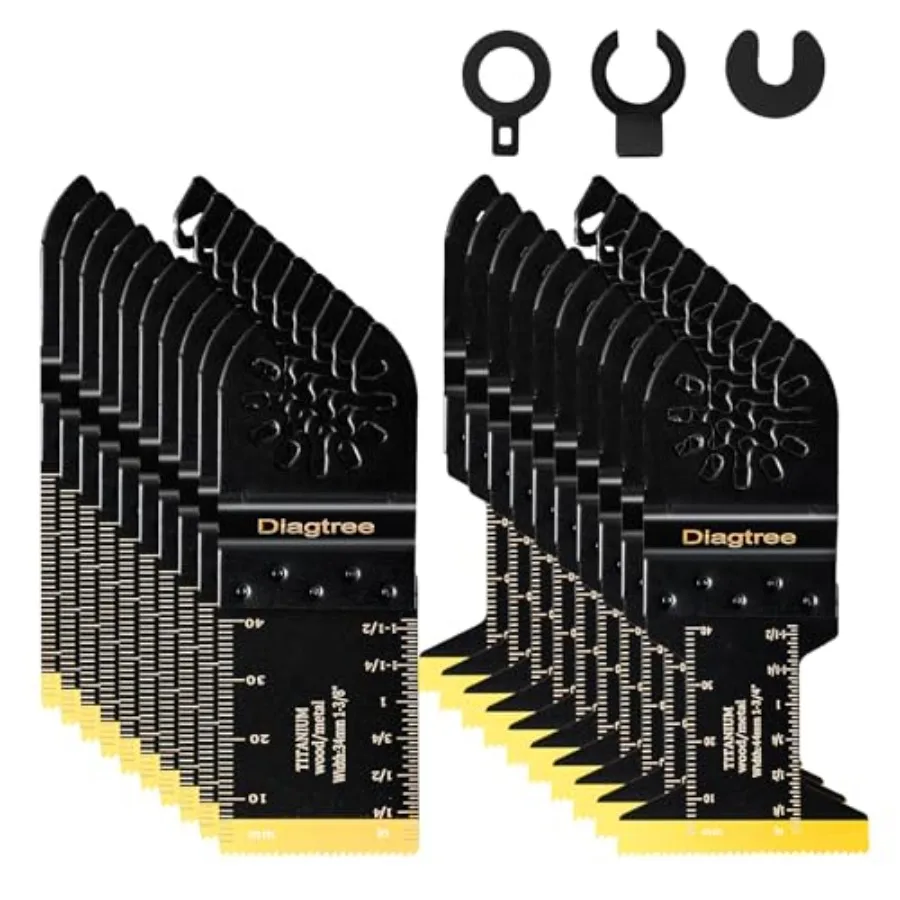 Titanium Oscillating Saw Blades, 20PCS Titanium Oscillating Multitool Blades for Metal, Wood and Plastic, fit Milwaukee Fein Dr
Titanium Oscillating Saw Blades, 20PCS Titanium Oscillating Multitool Blades for Metal, Wood and Plastic, fit Milwaukee Fein Dr
