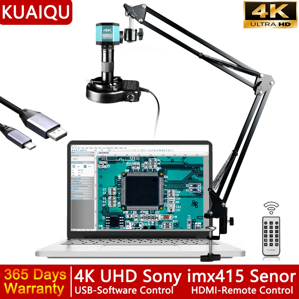 4K UHD Electronic Digital Microscope For Soldering Microscope Set HDMI Type-C Industrial Camera 150x Lens Folding Bracket Remote
4K UHD Electronic Digital Microscope For Soldering Microscope Set HDMI Type-C Industrial Camera 150x Lens Folding Bracket Remote