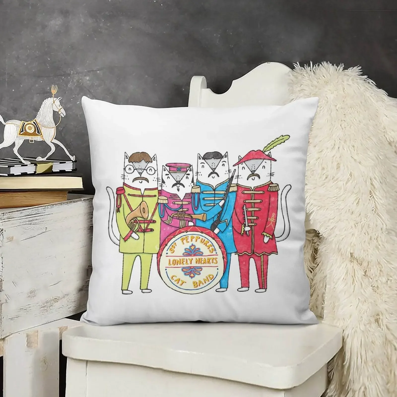 SGT Peppurr's Lonely Hearts Cats Band Throw Pillow Pillowcases Christmas Pillow Covers pillow
SGT Peppurr's Lonely Hearts Cats Band Throw Pillow Pillowcases Christmas Pillow Covers pillow