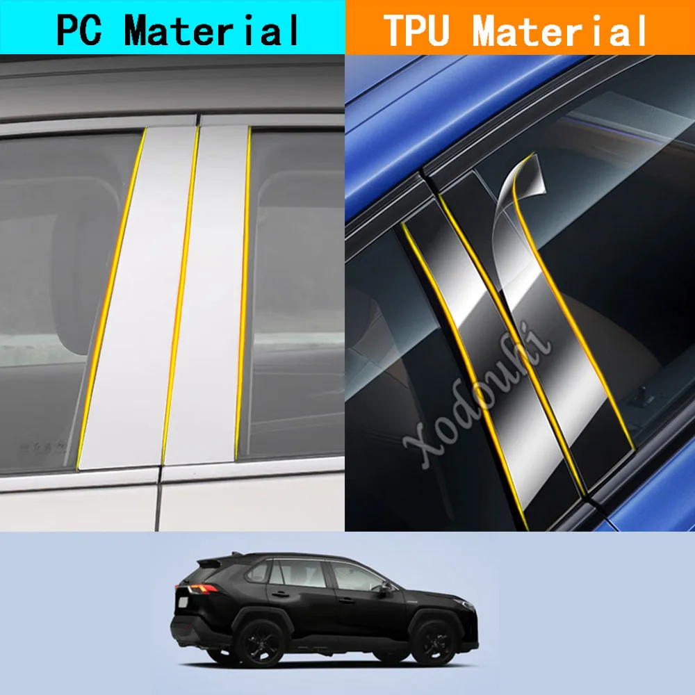 Накладки на стойки дверей и окон из ТПУ/глянцевого зеркального пластика, 10 шт., для Toyota RAV4 2019-2023
Накладки на стойки дверей и окон из ТПУ/глянцевого зеркального пластика, 10 шт., для Toyota RAV4 2019-2023