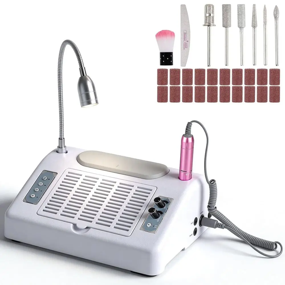 5-in-1 80W Nail Dust Collector with 30000rpm Electric Nail Drill, UV LED Lamp, and LED Light
5-in-1 80W Nail Dust Collector with 30000rpm Electric Nail Drill, UV LED Lamp, and LED Light