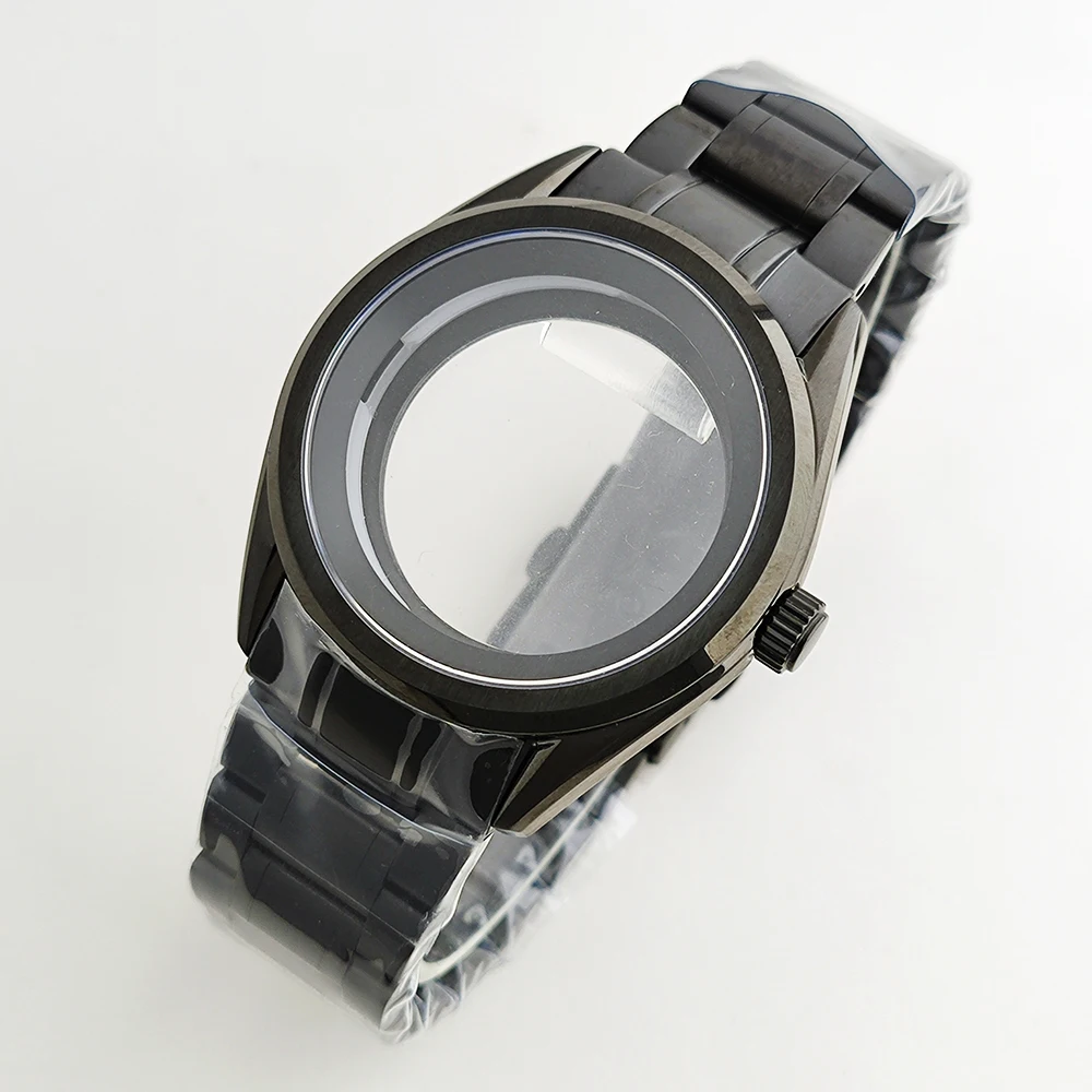 NH35 black watch case for GS watch 39.5mm sapphire glass case mechanical modification diving accessories fit 28.5mm dial size
NH35 black watch case for GS watch 39.5mm sapphire glass case mechanical modification diving accessories fit 28.5mm dial size