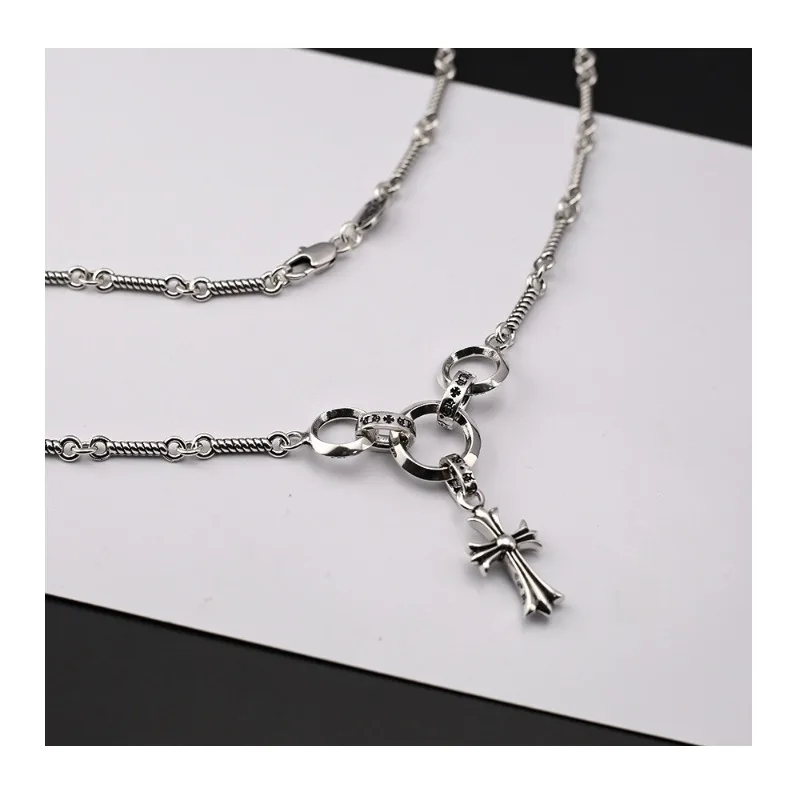 Crowe Triangle Circle Cross Cold Style Girls Versatile Simple Thai Silver Necklace
Crowe Triangle Circle Cross Cold Style Girls Versatile Simple Thai Silver Necklace