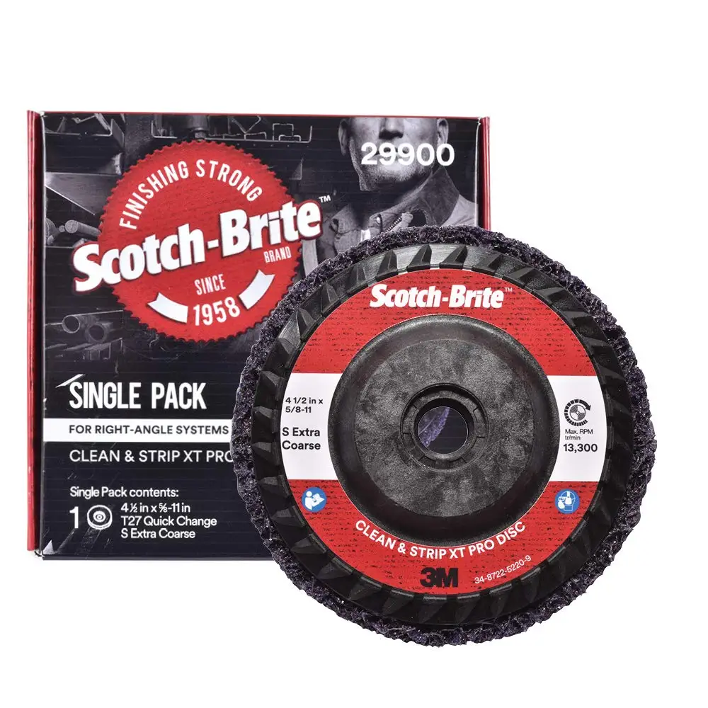 3M Scotch-Brite XT Pro Disc XO-DC, 4.5' SiC Extra Coarse, T27, Purple – Aggressive Cut, Resists Loading
3M Scotch-Brite XT Pro Disc XO-DC, 4.5' SiC Extra Coarse, T27, Purple – Aggressive Cut, Resists Loading
