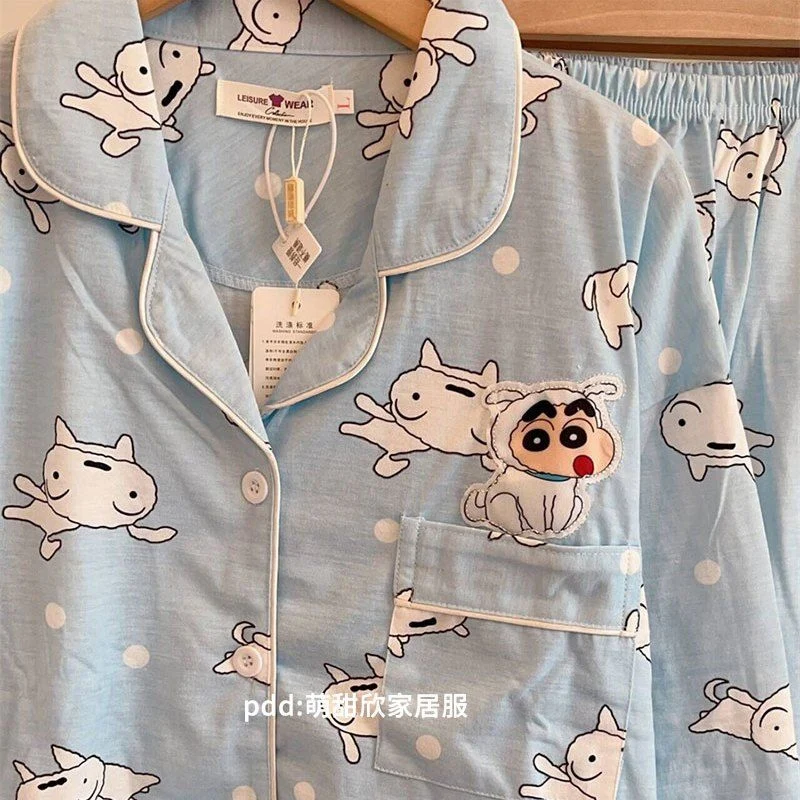 Genuine Bandai Kawaii Crayon Shin Chan Thick Sleepwear Cute Cartoon Long Sleeved Student Dormitory Home Suit Set Girl Gift
Genuine Bandai Kawaii Crayon Shin Chan Thick Sleepwear Cute Cartoon Long Sleeved Student Dormitory Home Suit Set Girl Gift
