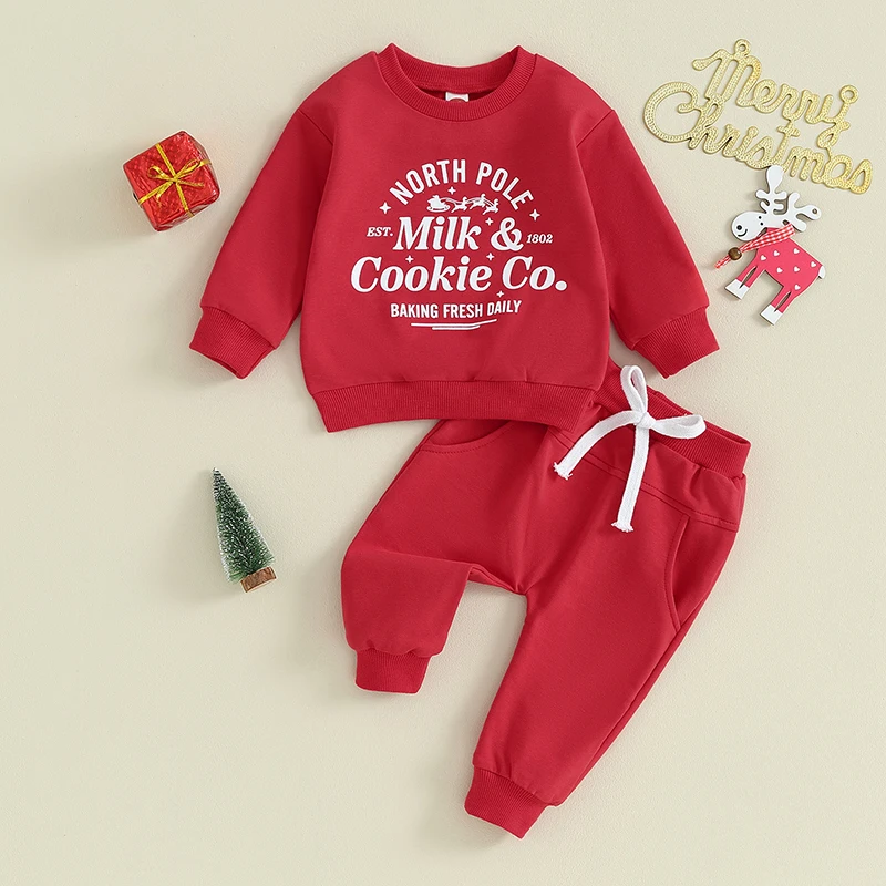 Toddler Baby Boy Winter Outfits Christmas Letter Print Sweatshirts Top with Solid Color Long Pants Newborn Clothes
Toddler Baby Boy Winter Outfits Christmas Letter Print Sweatshirts Top with Solid Color Long Pants Newborn Clothes
