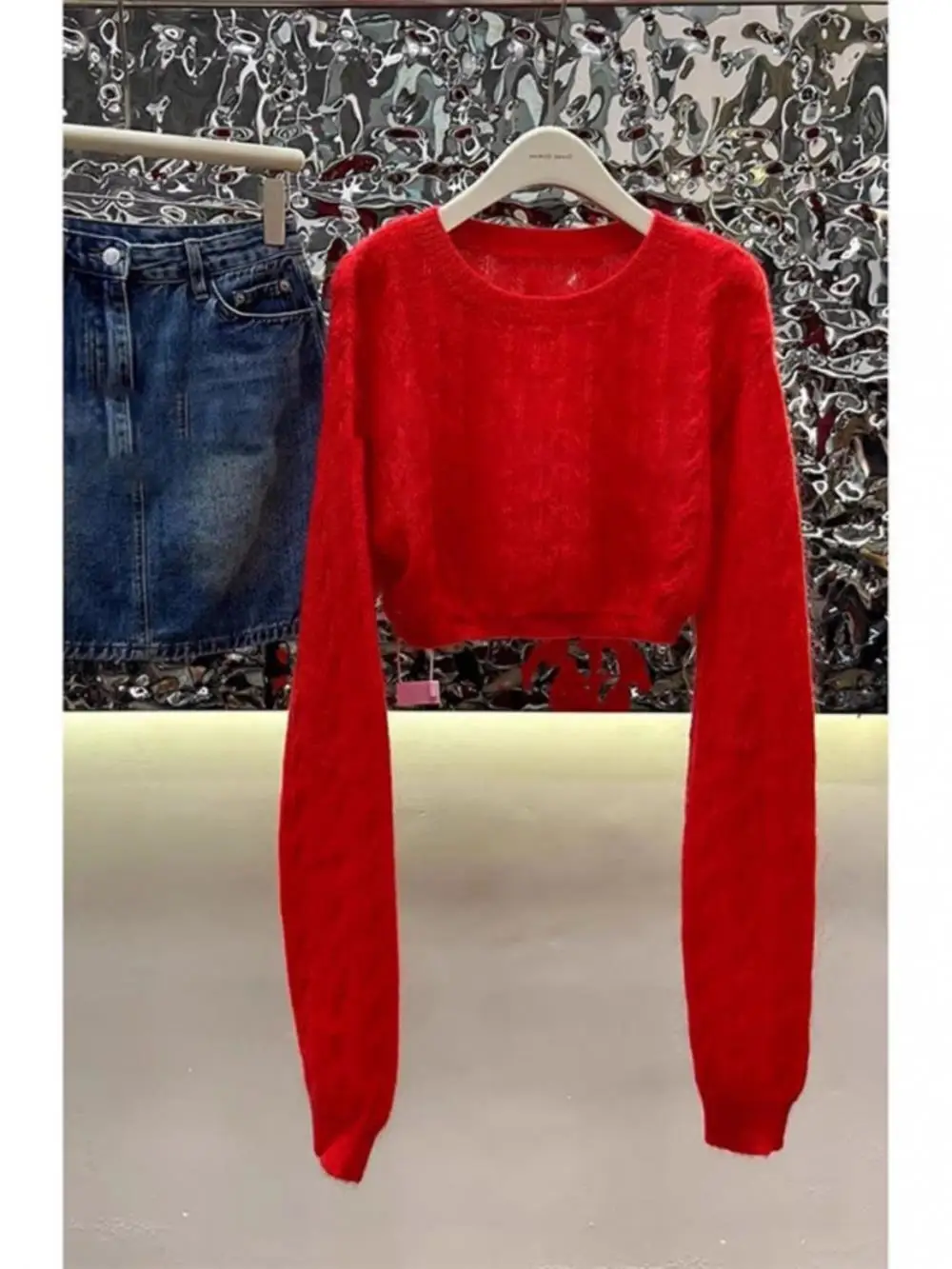 Ele Red Knitted Sweater Women's Top Lazy Sle Inner Wear Autumn New Arrival Comfortable Soft Material Long Sve
Ele Red Knitted Sweater Women's Top Lazy Sle Inner Wear Autumn New Arrival Comfortable Soft Material Long Sve