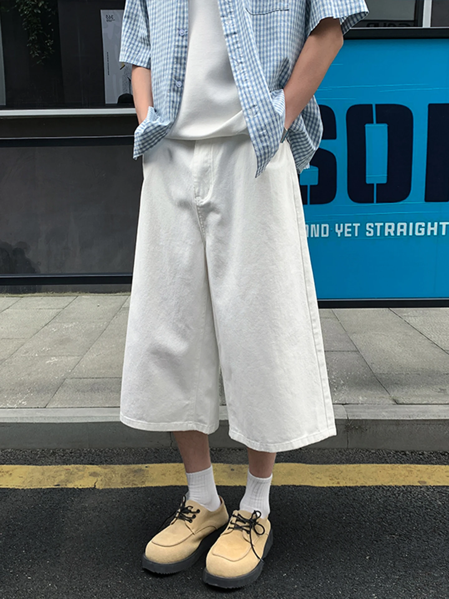 Cleanfit White Denim Seven-Foot Men's Summer Thin American High Street Straight Leg Wide Leg Eight-Part Work Pants
Cleanfit White Denim Seven-Foot Men's Summer Thin American High Street Straight Leg Wide Leg Eight-Part Work Pants
