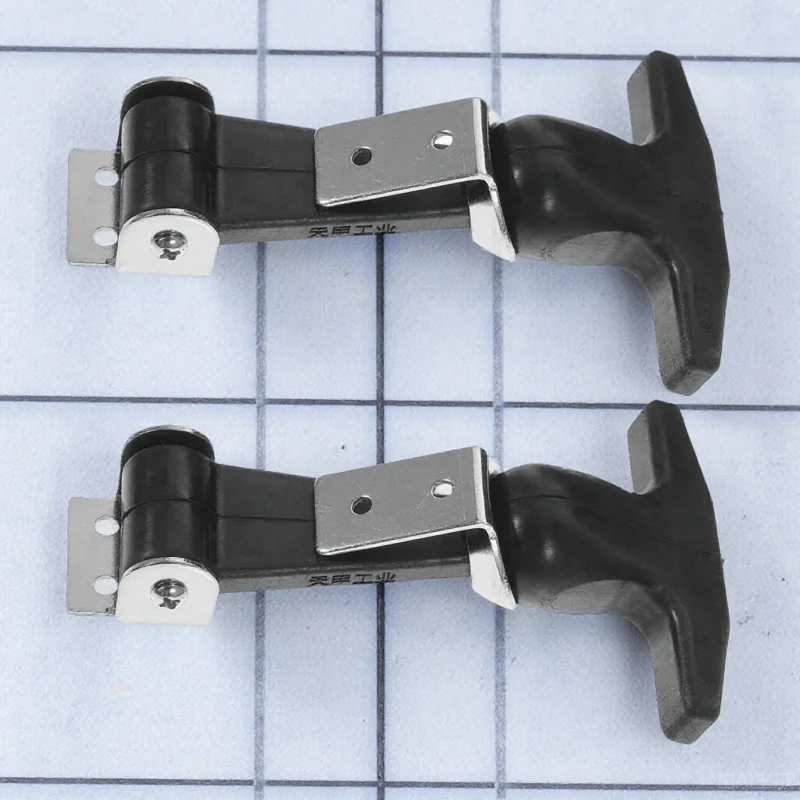2Pcs Stainless Steel Flexible Draw Latch Curved T-Handle Rubber Toolbox Cart Door Latch for Automotive Truck Vibration Absorbing
2Pcs Stainless Steel Flexible Draw Latch Curved T-Handle Rubber Toolbox Cart Door Latch for Automotive Truck Vibration Absorbing