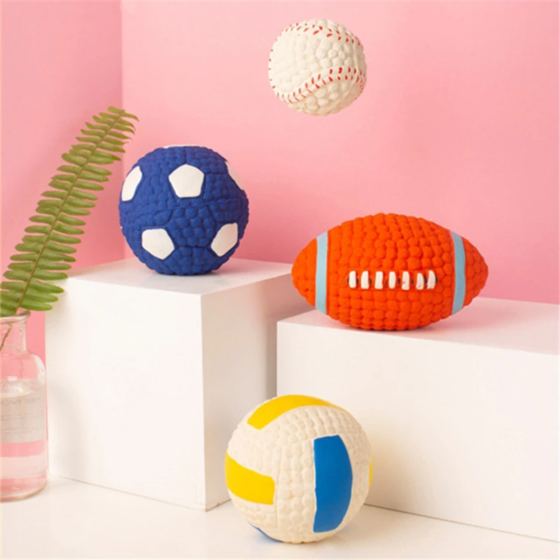 Soft Latex Pet Dog Toys Football Basketball Tooth Cleaning Training Interactive Squeaky Chew Ball Toy Supplies For Small Dogs
Soft Latex Pet Dog Toys Football Basketball Tooth Cleaning Training Interactive Squeaky Chew Ball Toy Supplies For Small Dogs