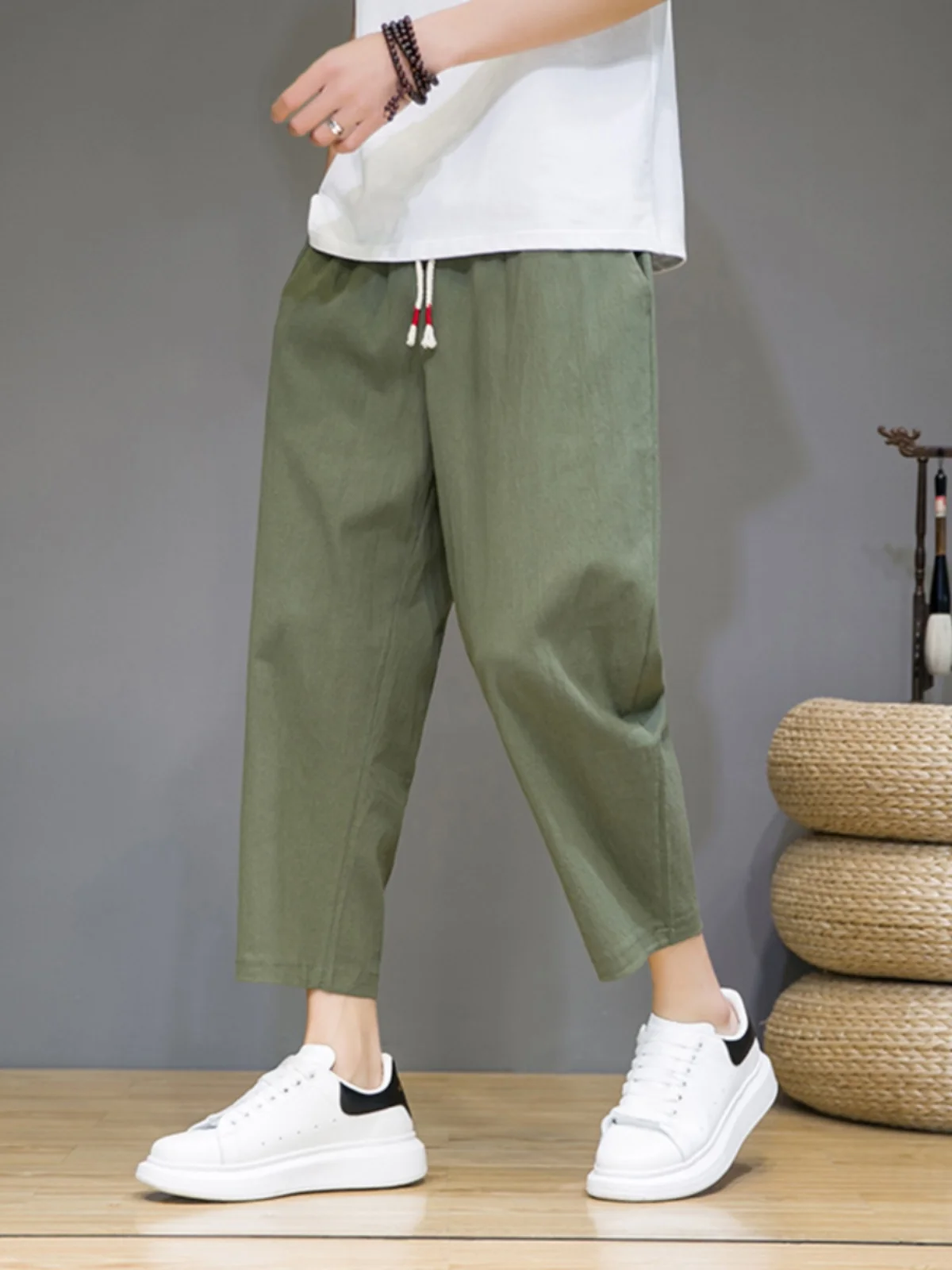 Мужские летние брюки-шаровары Slim Fit из льна и хлопка, спортивные, прямые, повседневные, из ледяного шелка
Мужские летние брюки-шаровары Slim Fit из льна и хлопка, спортивные, прямые, повседневные, из ледяного шелка