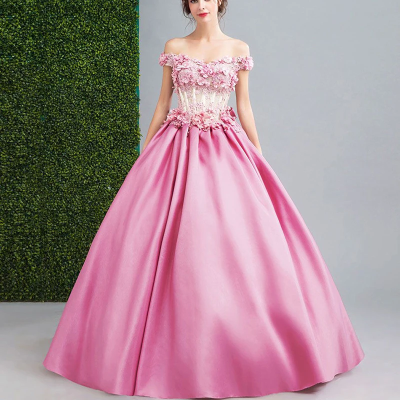 2024 Prom Dress Gorgeous Lace Floral 3D Flower Quinceanera Dresses Off The Shoulder Bow Satin Ball Gown Sweet Evening Party Gown
2024 Prom Dress Gorgeous Lace Floral 3D Flower Quinceanera Dresses Off The Shoulder Bow Satin Ball Gown Sweet Evening Party Gown