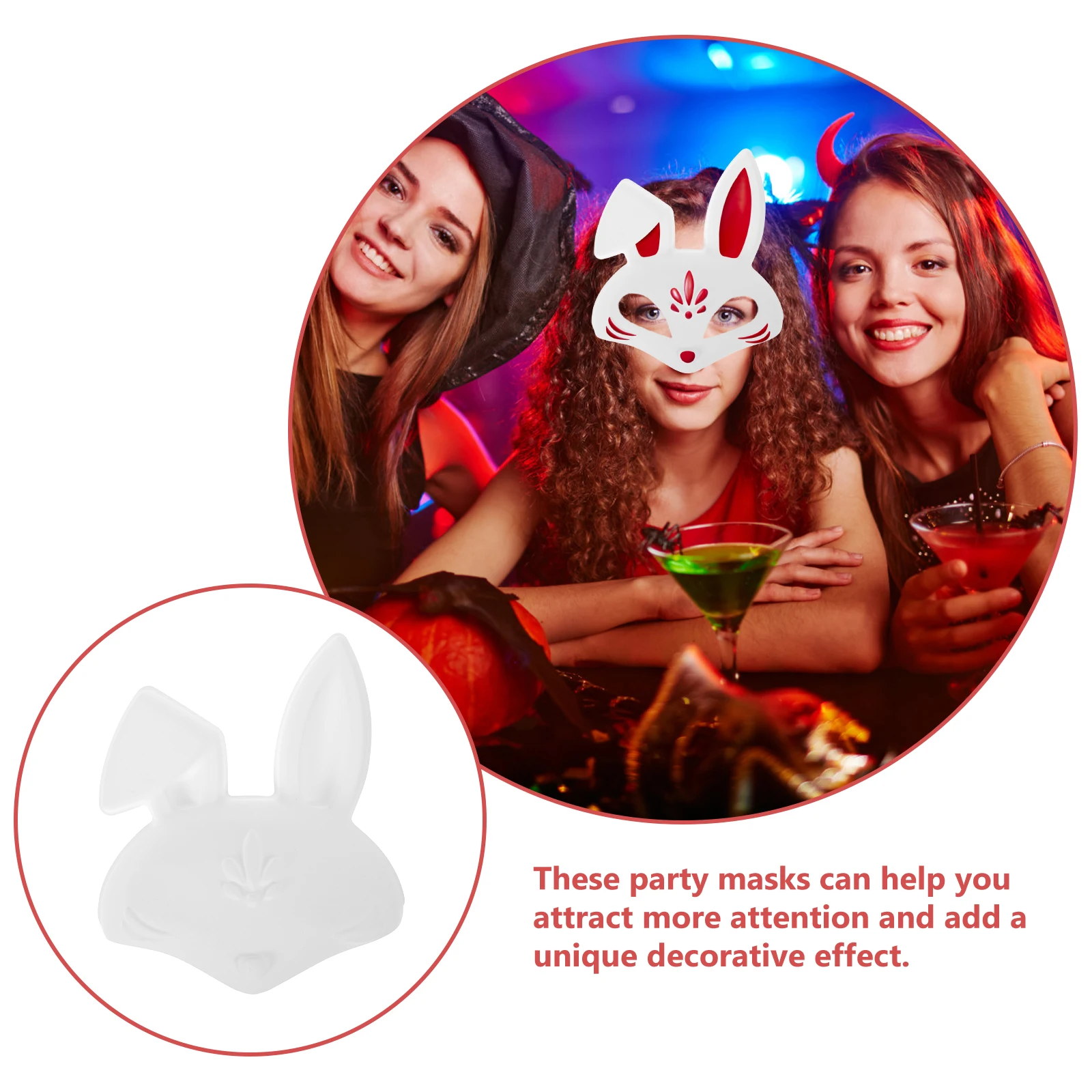 4pcs Blank Rabbit Masks White Embryo Unpainted PVC DIY Cosplay Masquerade Party Accessories Festival Animal Props
4pcs Blank Rabbit Masks White Embryo Unpainted PVC DIY Cosplay Masquerade Party Accessories Festival Animal Props