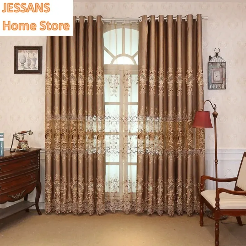 European Style Embroidered Luxury Palace Curtains Luxury Thick Chenille Blackout Custom Curtains for Living Dining Room Bedroom
European Style Embroidered Luxury Palace Curtains Luxury Thick Chenille Blackout Custom Curtains for Living Dining Room Bedroom