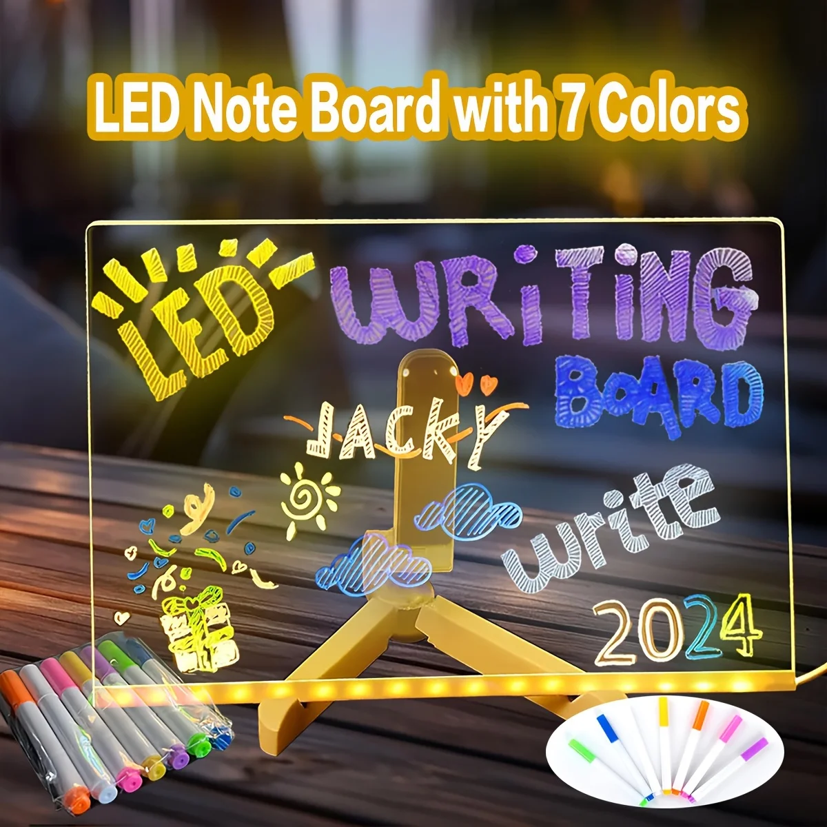 1 Set LED Lamp Acrylic Message Note Board Erasable USB Drawing Board Bedroom Night Light Birthday Gift
1 Set LED Lamp Acrylic Message Note Board Erasable USB Drawing Board Bedroom Night Light Birthday Gift