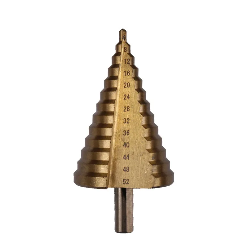 Titanium plated straight groove triangular handle step drill 4-52 round handle drill high speed steel hand electric drill
Titanium plated straight groove triangular handle step drill 4-52 round handle drill high speed steel hand electric drill
