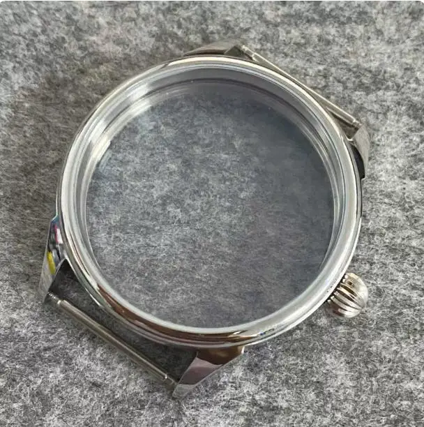 Polished 42mm Exhibition Case Back with Frog-Leg Lugs – Fits ETA 6497 and Sea-Gull ST36 Movements
Polished 42mm Exhibition Case Back with Frog-Leg Lugs – Fits ETA 6497 and Sea-Gull ST36 Movements