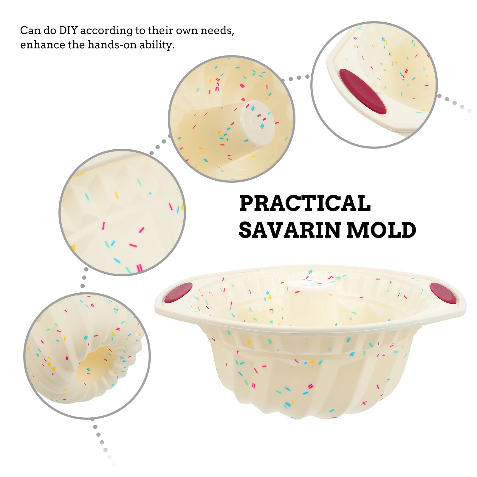 Silicon Cake Mold 12 Inches Colors Savarin Non Stick Professional Baking Pan Smooth Heat Conduction Uniform Kitchen
Silicon Cake Mold 12 Inches Colors Savarin Non Stick Professional Baking Pan Smooth Heat Conduction Uniform Kitchen