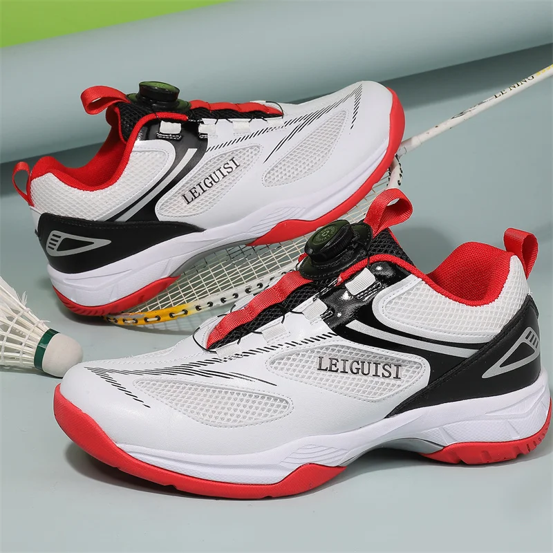 Badminton Shoes Professional Training Sports Shoes for Men and Women New Mesh Breathable Knob Telescopic Shoelaces Rubber Non-Slip
Badminton Shoes Professional Training Sports Shoes for Men and Women New Mesh Breathable Knob Telescopic Shoelaces Rubber Non-Slip