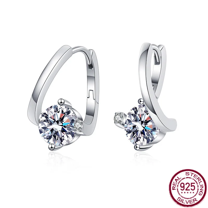 S925 Silver Mosonite Women's Earrings Light Luxury Fashion Precision Quality 1 Carat D Color Jewelry Wholesale
S925 Silver Mosonite Women's Earrings Light Luxury Fashion Precision Quality 1 Carat D Color Jewelry Wholesale