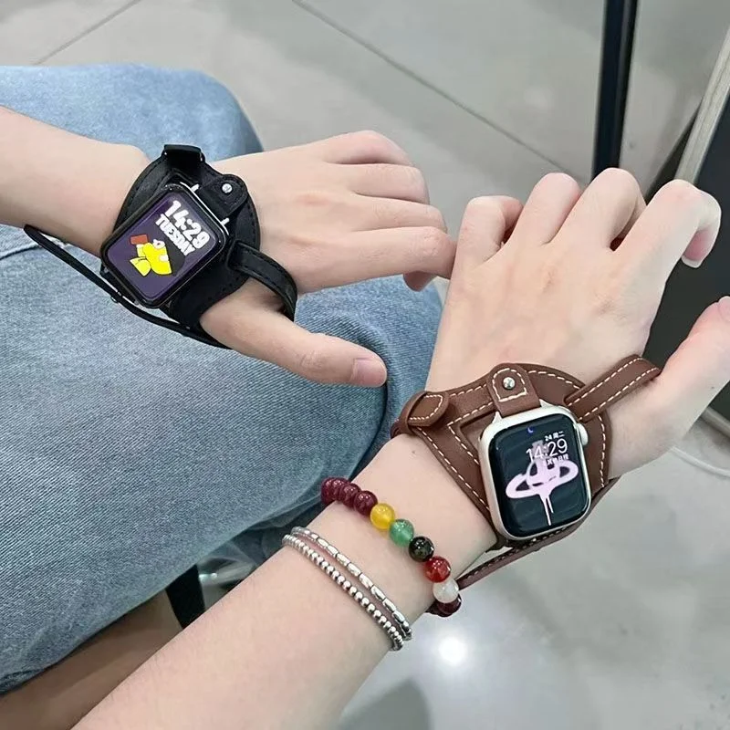 Leather Cycling Watch Strap Unisex Fashion Trendy Wrist Band Replacement Compatible With For Apple Watch Sport Series
Leather Cycling Watch Strap Unisex Fashion Trendy Wrist Band Replacement Compatible With For Apple Watch Sport Series