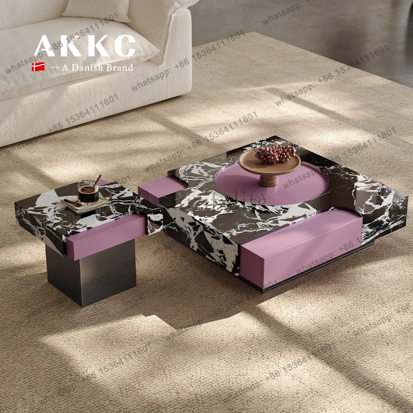 Modern simple slate coffee table home living room Italian light luxury designer coffee table combination
Modern simple slate coffee table home living room Italian light luxury designer coffee table combination