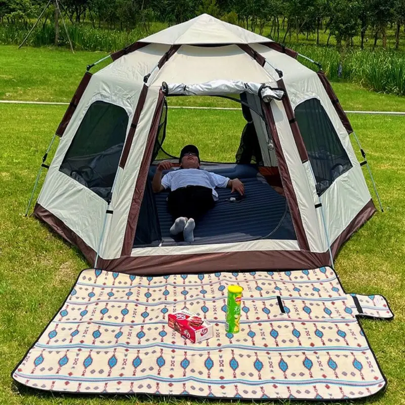 Automatic Outdoor Camping Tent Backpacking Hexagonal Light-Weight Camping Tent Sunshade Trip Tentes De Voyage Outdoor Tent
Automatic Outdoor Camping Tent Backpacking Hexagonal Light-Weight Camping Tent Sunshade Trip Tentes De Voyage Outdoor Tent