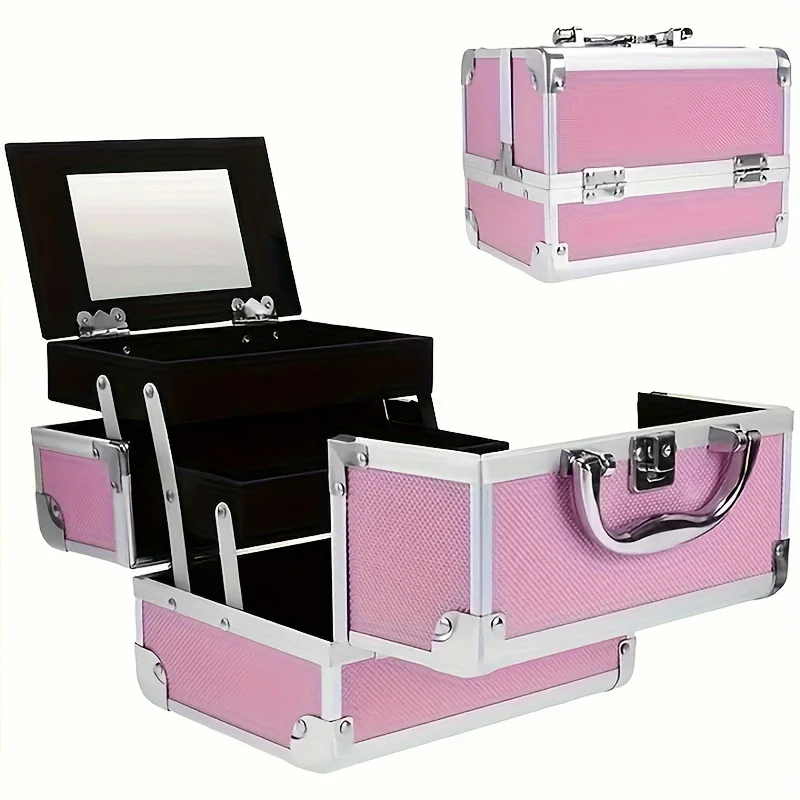 Makeup Case Cosmetic Box Portable Makeup Case OrganizerMakeup Storage Mirror Locking for Cosmetologist Aesthetic Makeup Box
Makeup Case Cosmetic Box Portable Makeup Case OrganizerMakeup Storage Mirror Locking for Cosmetologist Aesthetic Makeup Box
