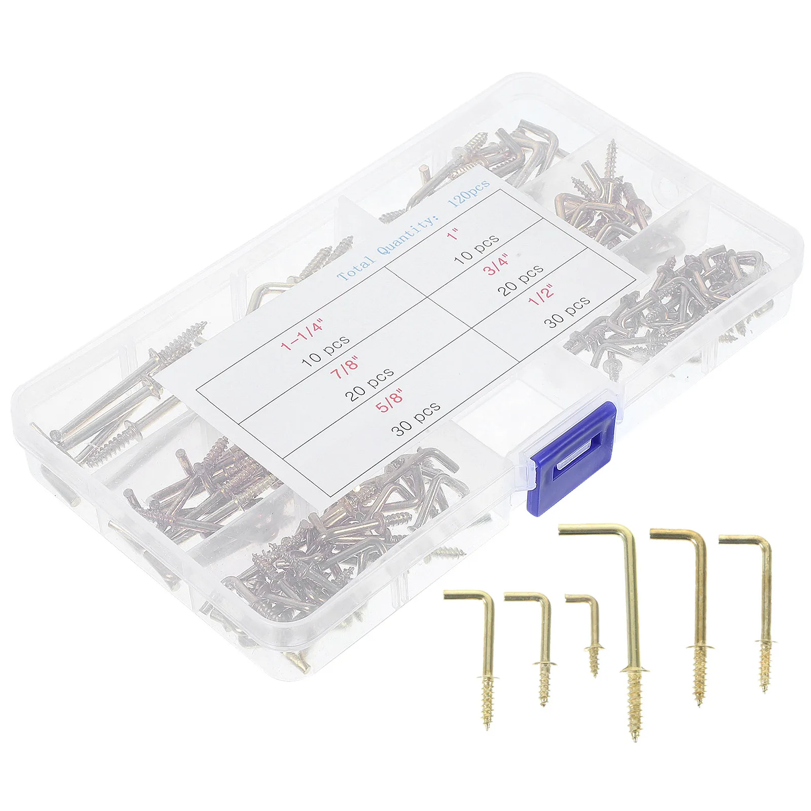 120Pcs Copper-Plated L-Shaped Screw Hooks Carbon Steel Right Angle Wall Mounting Screws for Picture Frames DIY Hanging Hardware
120Pcs Copper-Plated L-Shaped Screw Hooks Carbon Steel Right Angle Wall Mounting Screws for Picture Frames DIY Hanging Hardware