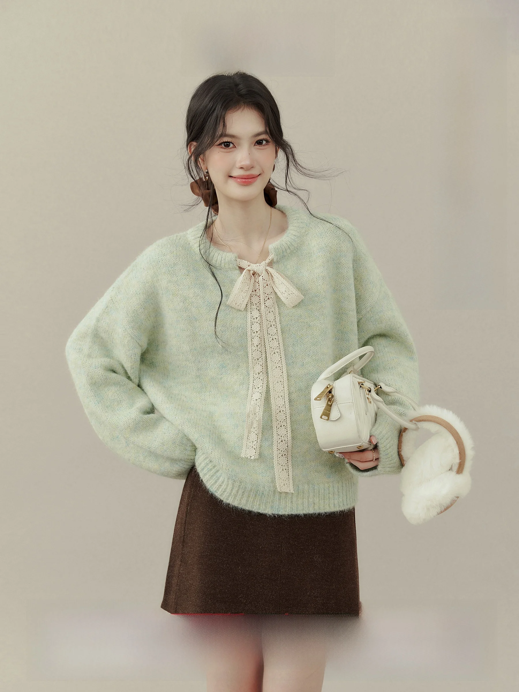 Вязаный свитер een, женский базовый слой, верхняя одежда с узлом, внутренняя одежда, футболка свободного кроя, длинная свеча, круглая, зимняя мода
Вязаный свитер een, женский базовый слой, верхняя одежда с узлом, внутренняя одежда, футболка свободного кроя, длинная свеча, круглая, зимняя мода